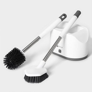 Ерш для унитаза силиконовый с щеткой