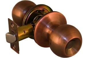 Ручка-защелка "шарик 607" ключ-завертка античная медь