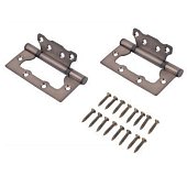 Петля накладная без врезки АЛЛЮР 100х75 2bb mbn 2,5мм графит 2шт. Петля накладная без врезки АЛЛЮР 100х75 2bb mbn 2,5мм графит 2шт.