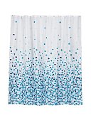 Штора Mozaic для ванной комнаты тканевая 180х180 см., цвет синий