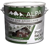 Краска акриловая ALPA Profi FACADE WOOD база А 2,5 л