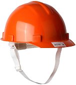 Каска защитная с тканевой амортизационной  вставкой, цвет оранжевый