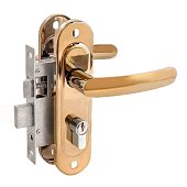 Замок врезной с ручками д-град Зенит зв4-.50.02 золото лак