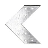 Соединитель угловой 120х120х35мм оцинкованный Соединитель угловой 120х120х35мм оцинкованный