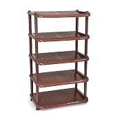 Этажерка для обуви Комфорт 5 полок коричневая