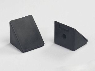 Уголок пластмассовый, черный 20х20х22