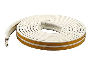 Уплотнитель самоклеящийся KRASS для окон и дверей P10 белый