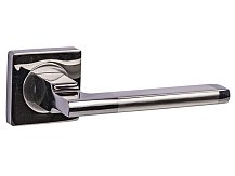 Ручка квадрат розетка "Мерано" черный никель- матовый никель/LS 519170