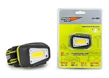 Фонарь ЯРКИЙ ЛУЧ LH-430 ACCU налобный 5W COB 2 реж. 165/550Lm, вкл.взмахом, встр. ЗУ (Li-Ion 1800mA)