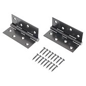 Петля дверная  АЛЛЮР 2043 (101х76) 2BB-FHP ВL 2 подш. матовый черный 2 шт