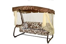 Качели садовые 3-х местные Турин с1555 цветы