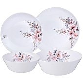 Набор столовый AGNESS Flower Symphony 19 предметов: 24см/21,5см/15см /19см