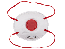 Полумаска фильтрующая STAYER "MASTER" коническая, с клапаном, многослойная, класс защиты FFP1