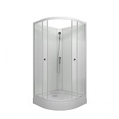 Душевая кабина "Лайт" 90*90 А без крыши, низкий поддон стекло лайт