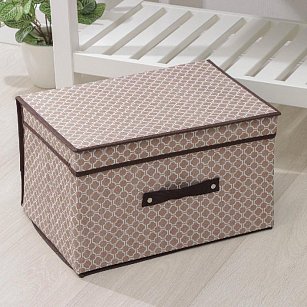 Короб для хранения с крышкой 40х30х25 см "Браун"