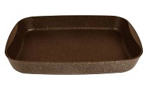 Противень 33,5x22x5,5 см с антипригарным покрытием (кофейный мрамор)