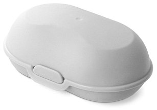 Мыльница закрытая Аттенто светло-серая