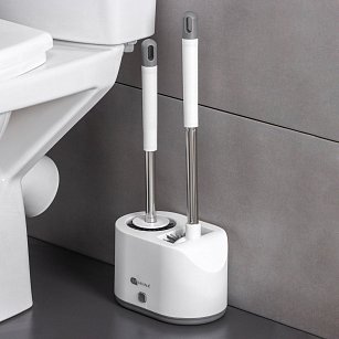 Ерш для унитаза силиконовый с щеткой