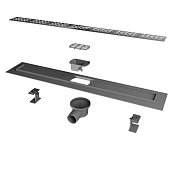 Трап для душа FLISSEN 700 мм сухой затвор с металлической решеткой, короб