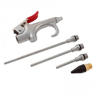 Набор продувочный пистолет, пневматический в комплекте с насадками, 4 шт. Matrix