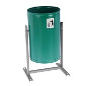 Урна для мусора круглая `Уралочка-Бюджет` (зеленый шагрень) 21 л
