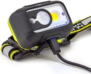 Фонарь ЯРКИЙ ЛУЧ LH-450A ACCU MA-HALO налобный 5W LED +3W COB max.450Lm, 3режима (Li-Ion 1800mA)