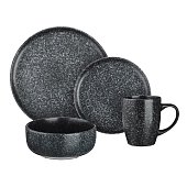 Набор столовой посуды MILLIMI  16пр. черный керамика