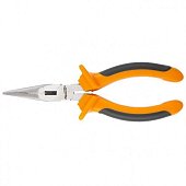 Длинногубцы, Comfort, 160 мм, прямые шлифованные, двухкомпонентные рукоятки Sparta