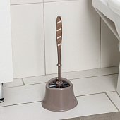 Комплект для туалета 14х12,5х37см "Капри", цвет коричнево-серый