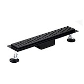 Линейный душевой трап SANTREK AQUA  A-70600 BLACK нерж 70*500мм черный матовый