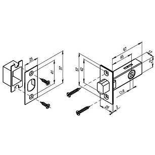 Задвижка врезная PUNTO METDB-45 (DB-45) GP золото