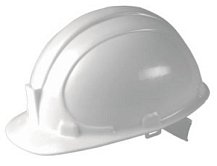 Каска защитная с тканевой амортизационной  вставкой, цвет белый