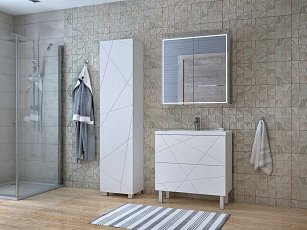 Шкаф зеркальный Geometry 1000 с LED подсветкой