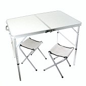 Стол кемпинговый складной 90*60*70см и 2 табуретки, каркас алюминий