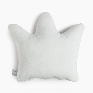 Подушка декоративная Этель "Корона" белая, 48х38см, велюр