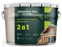 Деревозащитное средство Здоровый Дом 2в1 Орех 9л Л-С