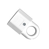 Розетка переносная плоская с ушком без з/к 6А 250В белая (еврослот) UNIVersal А104