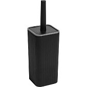 Набор для WC Риф черный/серебро