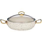 Сотейник AGNESS со стеклянной крышкой и антипригарным покрытием GRANITE 3,2л.