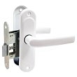 Защелка дверная с ручкой Птимаш ЗЩ1.45 белая