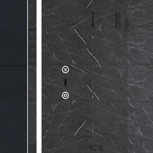 Шкаф зеркальный Geometry Step 500 со светодиодной подсветкой