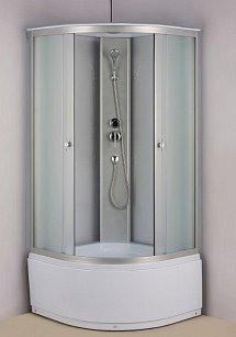 Душевая кабина ВМ-820 (80*80*215) высокий поддон, задняя стенка матовая, стекло матовое