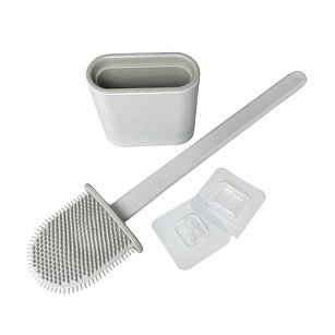 Ершик для унитаза силиконовый подвесной без сверления, белый "Kleber Lite"