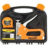 Набор: степлер мебельный регулируемый, скобы 500 шт, рулетка 2м., тип скобы 53, 6-14 мм/ Sparta