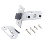 Защелка Аллюр Арт L45-8-P CP хром пластик торц.планка 25мм без ручек