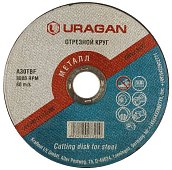 Круг отрезной URAGAN по металлу для ушм, 115х2,5х22,2мм, 1шт