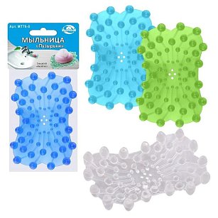 Мыльница «Пузырьки», прямоугольник 11,5х7,5 см, цвет микс