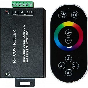 Контроллер для ленты с сенсорным П/У черный, 18a 12-24v (подходит для ls606/607) ld55 FERON 21557