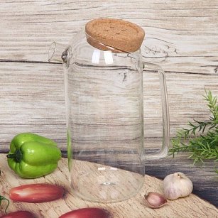 Чайник заварочный стеклянный 1800мл "Хай-Тек" с пробковой крышкой