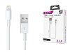 Кабель USB 2.0 - Lightning, для Apple iPhone/iPod/iPad, 1м, белый OLMIO 038655